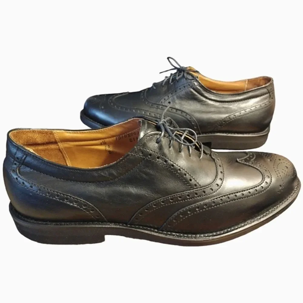 Alden 811 Leather Wing Tip Oxfords, Size 9.5 AA / B, Black